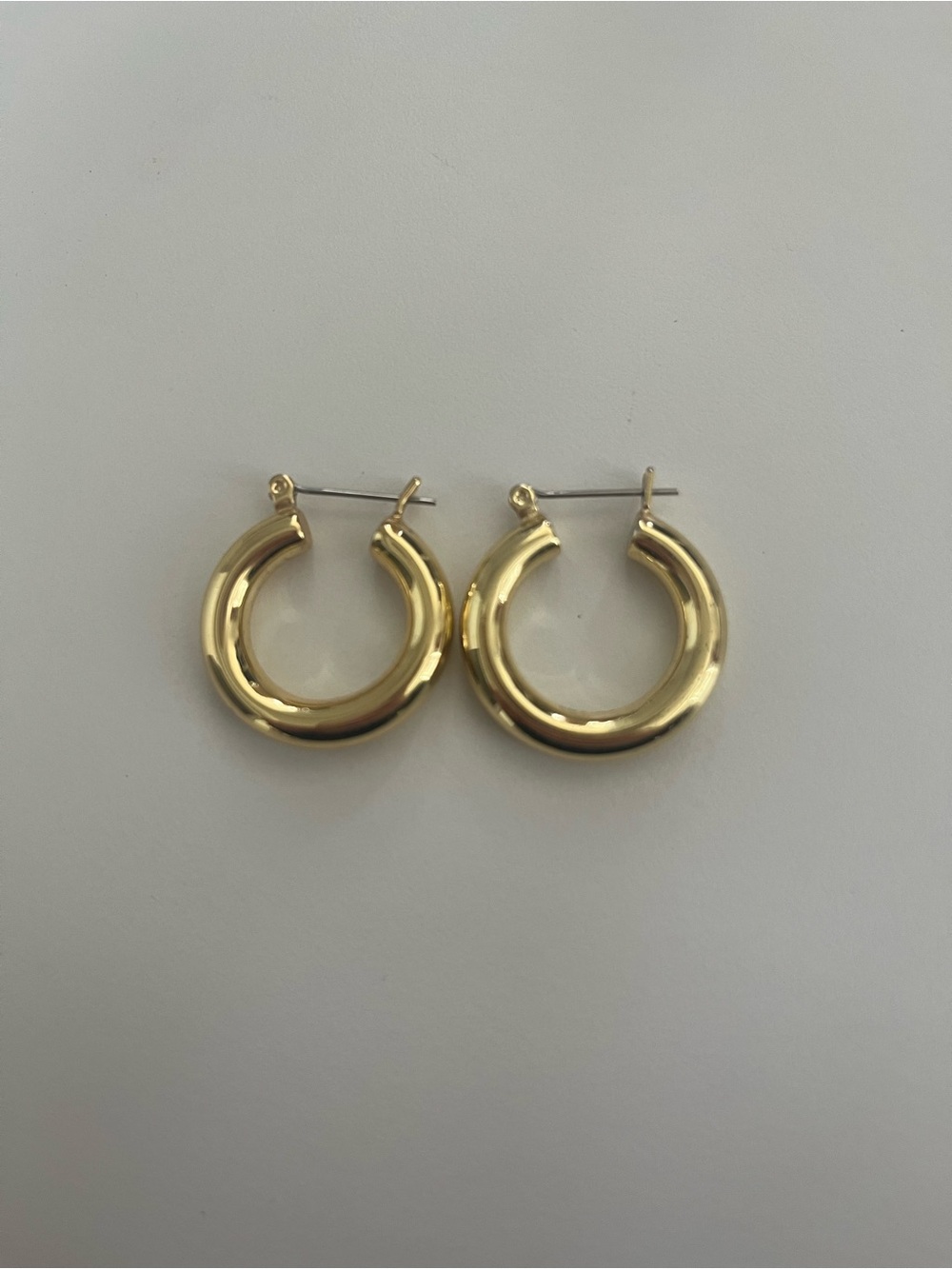 LUV AJ Baby Amalfi Tube Gold Hoop Earrings